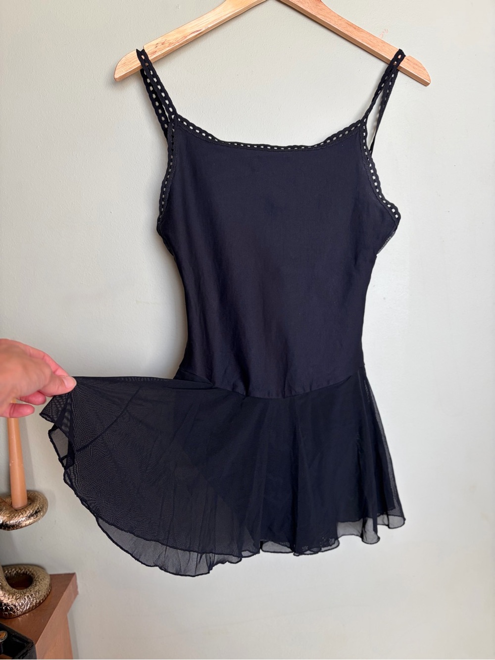Wear Moi Black Skirted Dance Leotard Women’s Size M Balletcore Dance Feminine